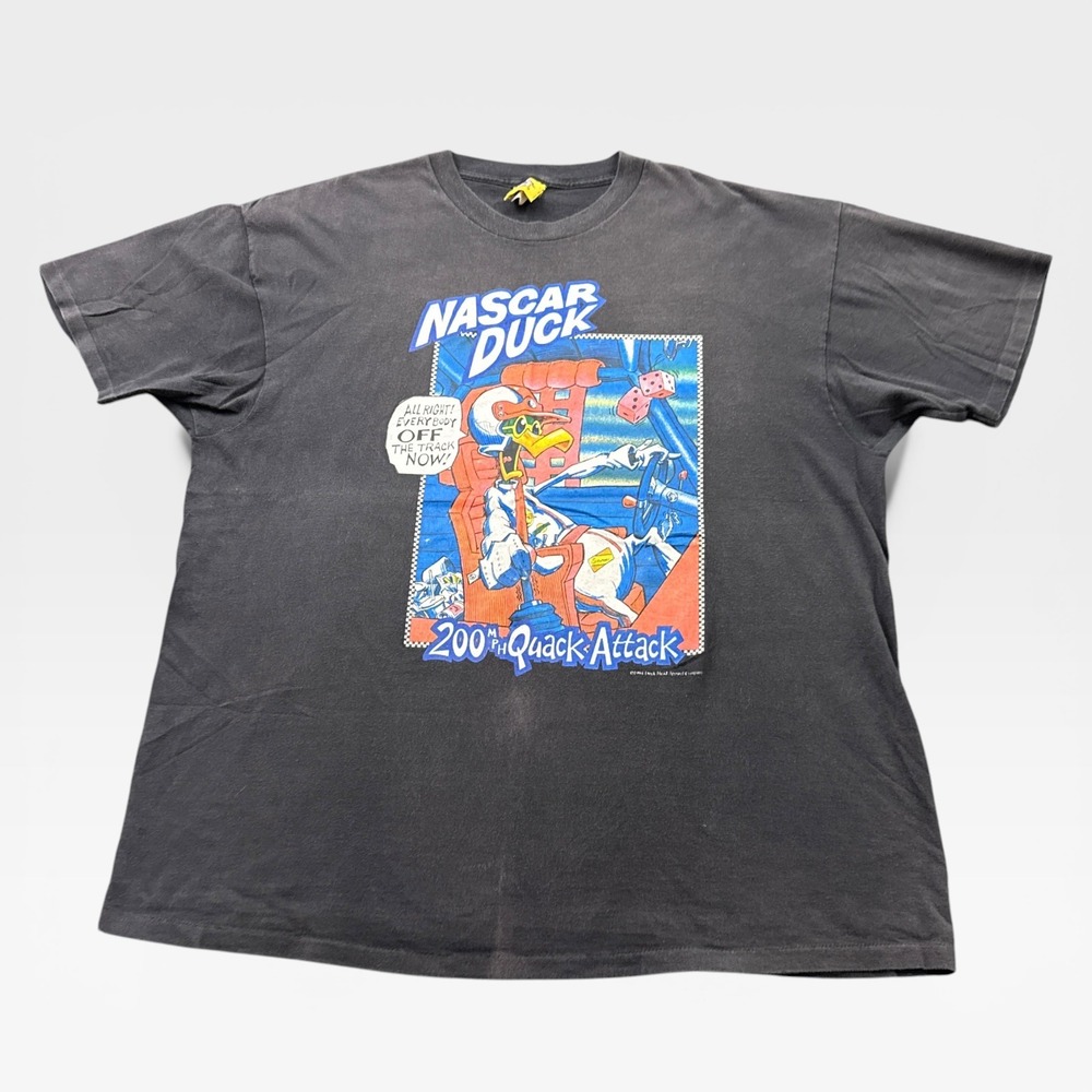 Duck Head NASCAR Duck T-Shirt Mens XL 1994 Vtg Single Stitch Graphic Distressed